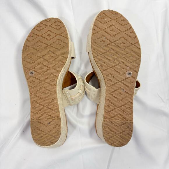 Zodiac Poppy Platform Espadrille Wedge tan/cream Sandals Women’s Size 9.5 - Picture 6 of 6